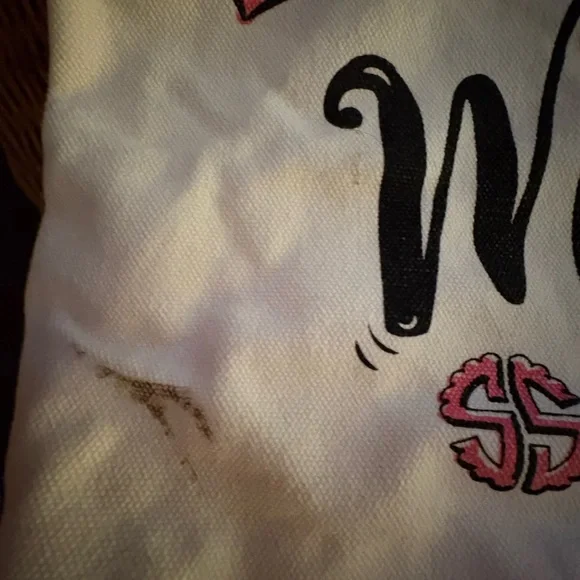 Simply Southern White Tote with Pink Accents - Picture 6 of 10